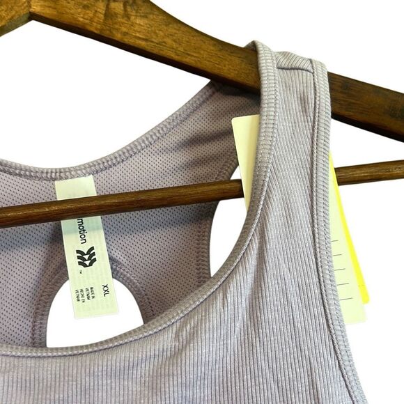 All in Motion XXL Purple Ribbed Tank Top Racerback Activewear - Picture 3 of 8